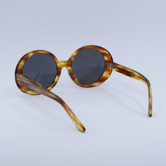 🕶️ New Celine CL40065F 56C Sunglasses - Shiny Havana Frame, Silver Lenses - Picture 9 of 10